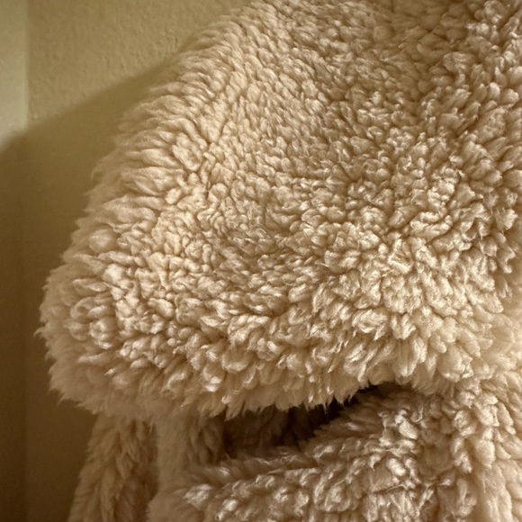 🍃 Free People Teddy Peacoat 🌸 size Medium 🍃 in color Oatmeal 🩷🍃 NWT - Picture 15 of 16